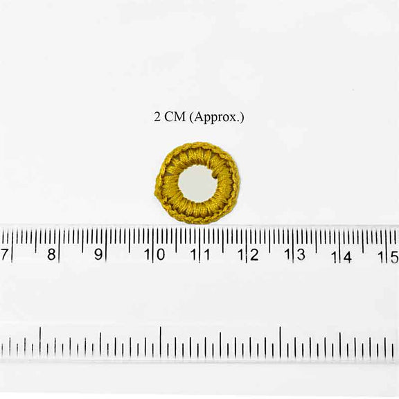 Buy Crochet Thread Rings in Mustard Gold color at best prices ...