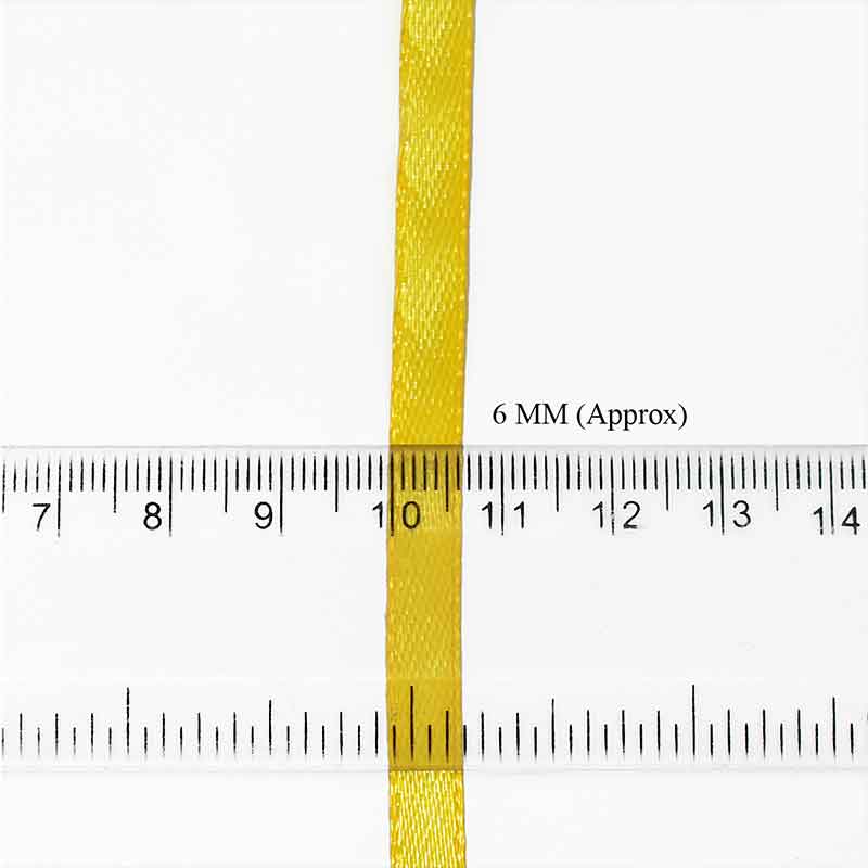 Buy Yellow color satin ribbon online at wholesale price ...