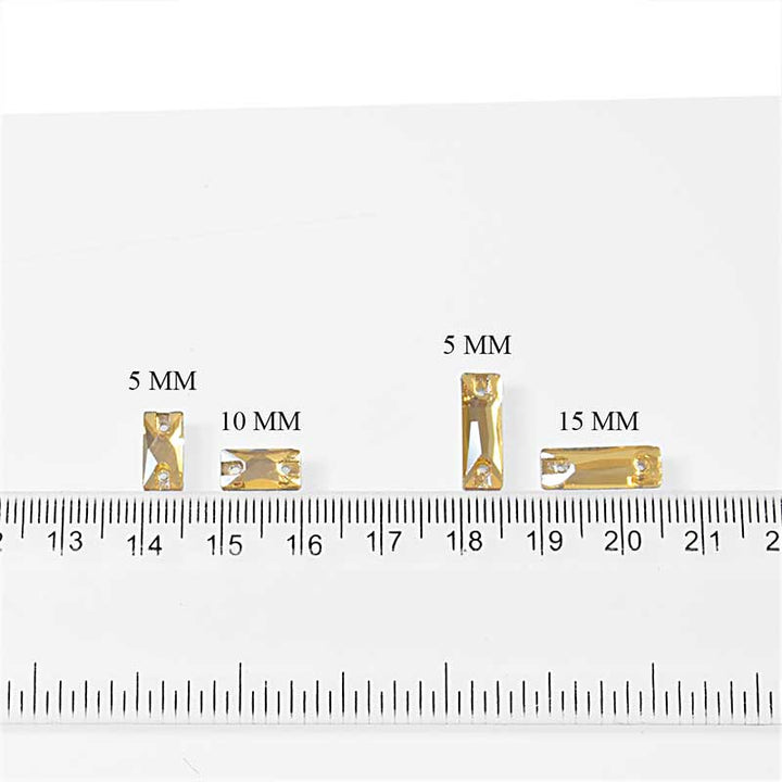  Rectangle Shape Glass Crystal Stones