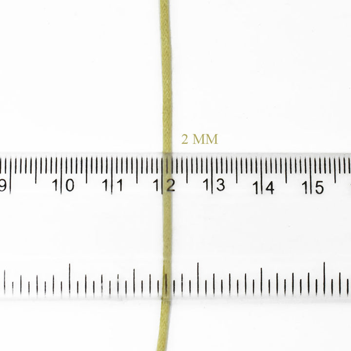 Light Yellow color Waxed Cotton Cord