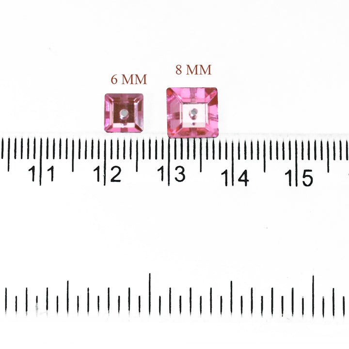  Square Shape Glass Crystal Stones
