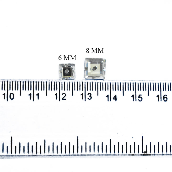 Square Shape Glass Crystal Stones