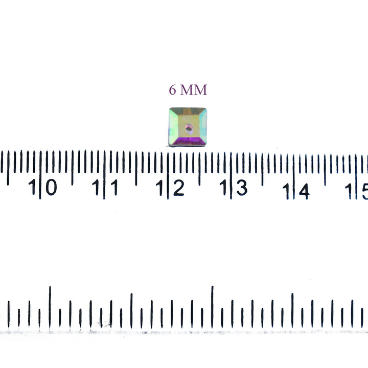 Square Shape Glass Crystal Stones