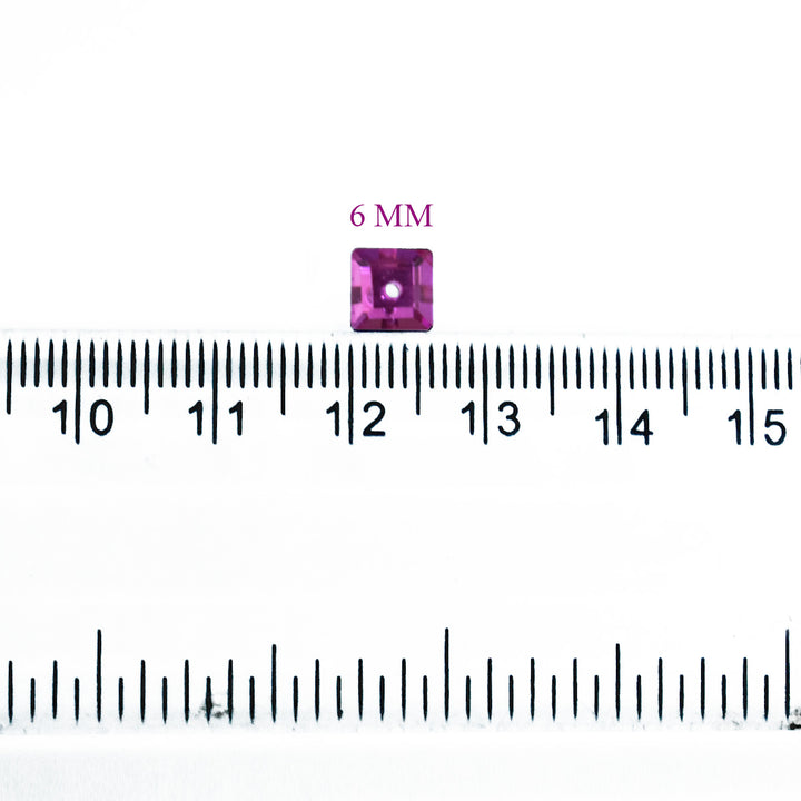 Square Shape Glass Crystal Stones
