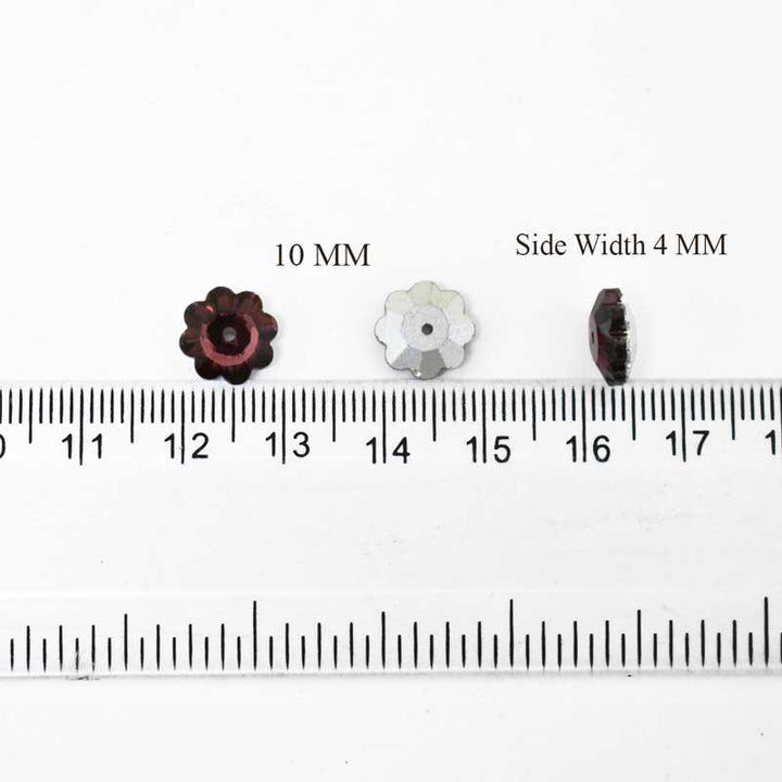 Flower Shape Glass Crystal Stones