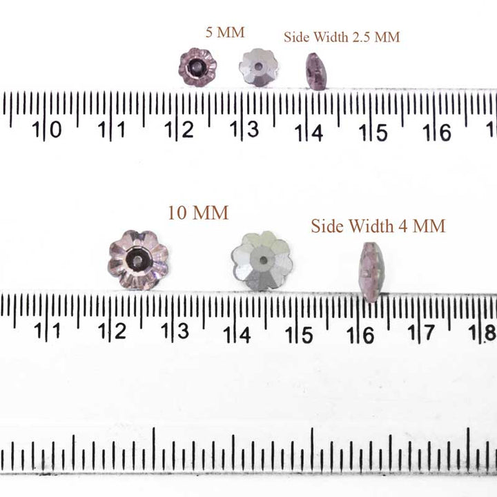 Flower Shape Glass Crystal Stones