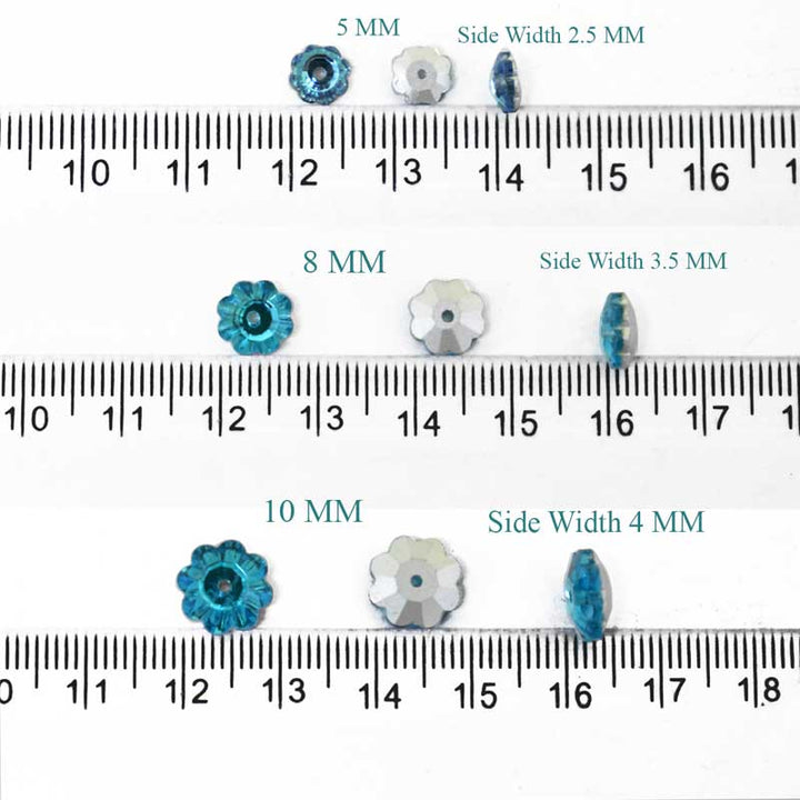 Flower Shape Glass Crystal Stones