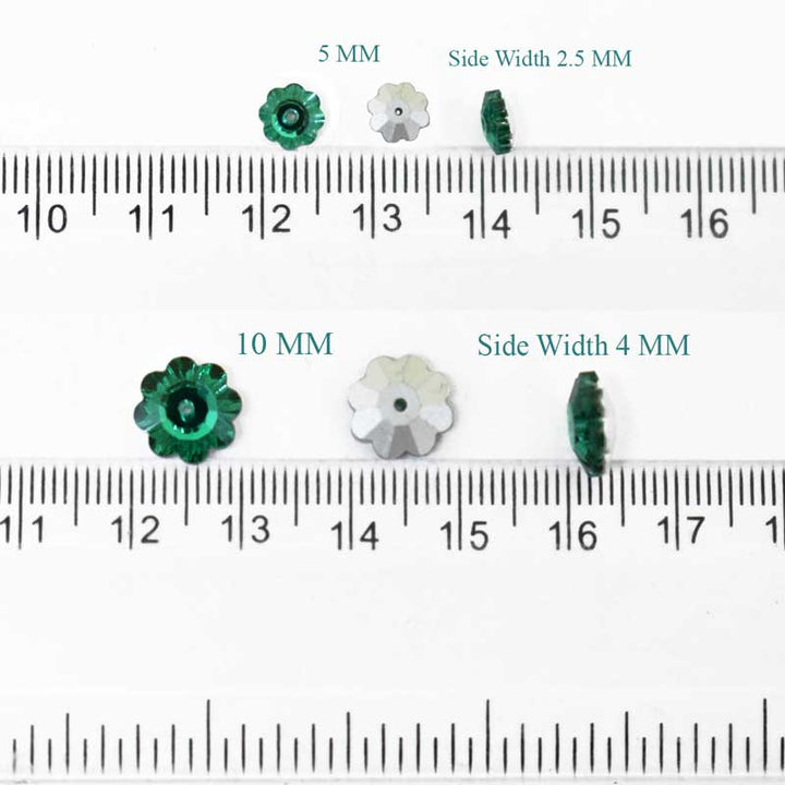  Flower Shape Glass Crystal Stones