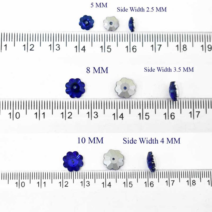  Flower Shape Glass Crystal Stones