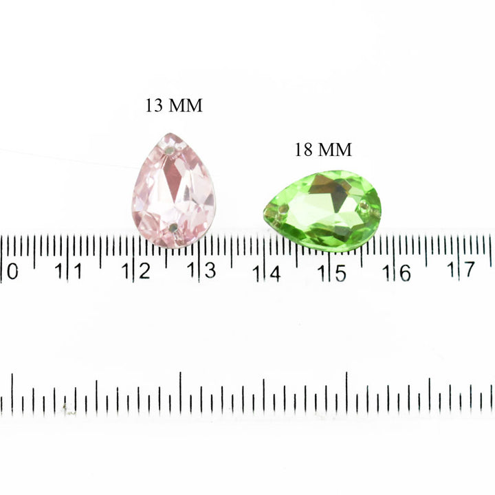 Teardrop Shape Glass Crystal Stones