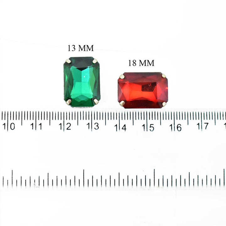 Octagon Shape Glass Crystal Stones