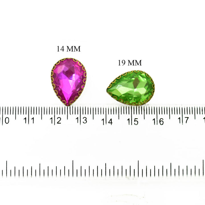 Teardrop Shape Glass Crystal Stones