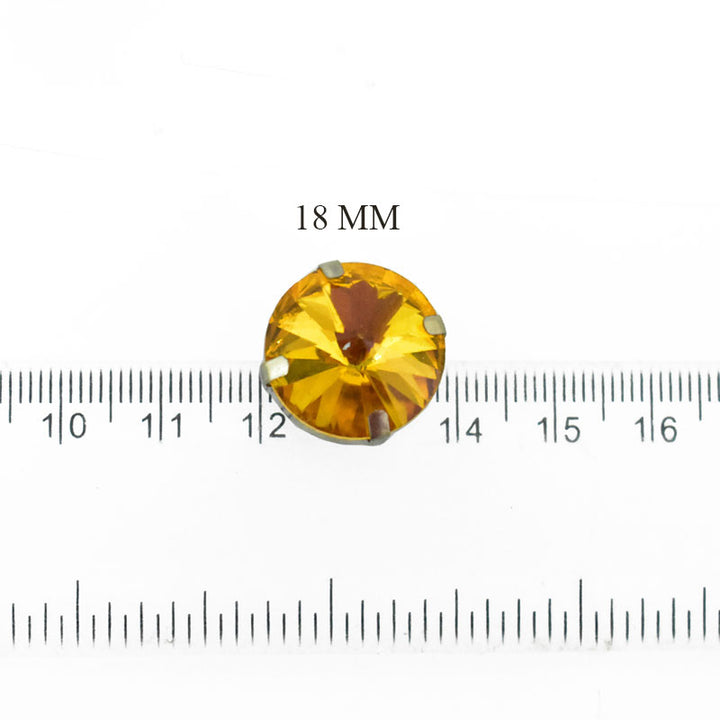 Rivoli Shape Glass Crystal Stones