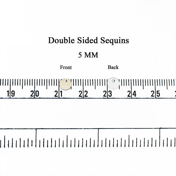 5MM Dark Beige and Silver color two tone sequins