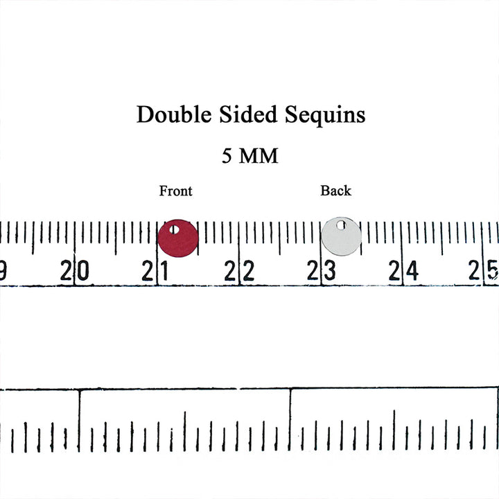 5MM Red and Silver color reversible sequins
