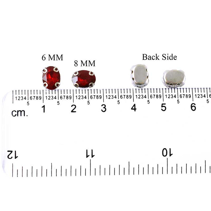 red crystal in setting