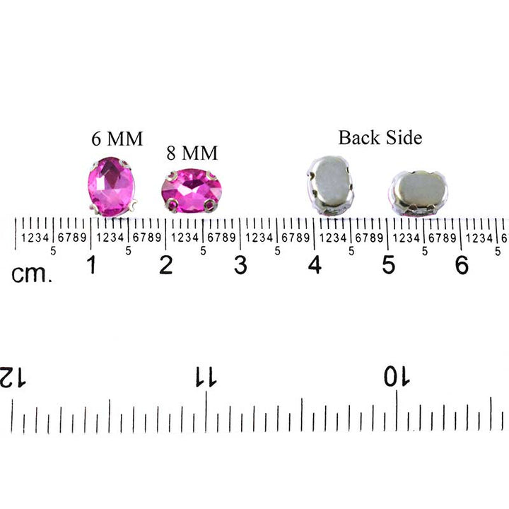 pink crystal in setting