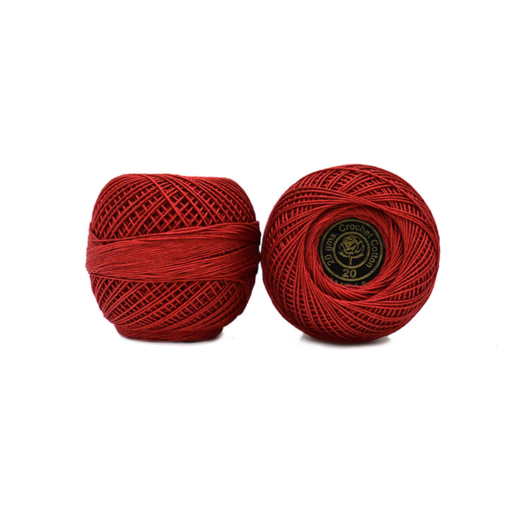 red color crochet thread