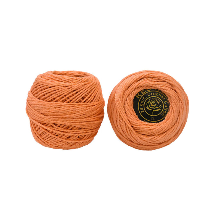 size 12 orange crochet cotton thread