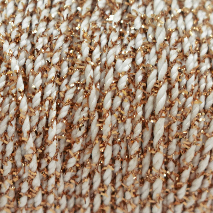 Cream and rose gold zari thread