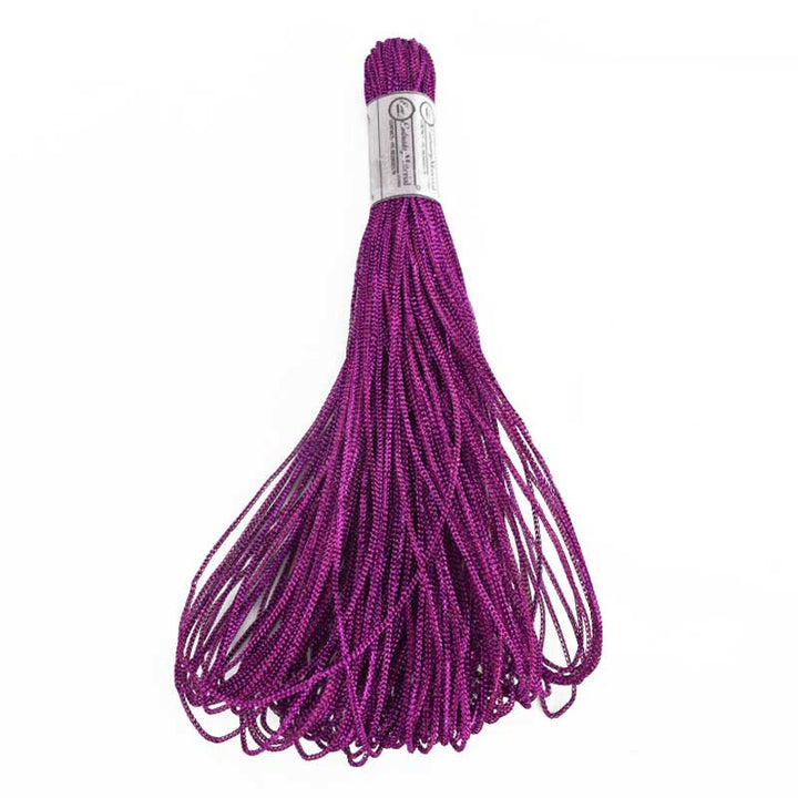 Dark Magenta Color Metallic Braided Cord