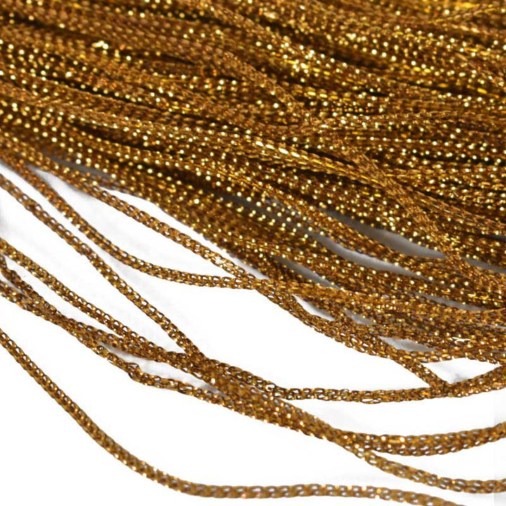 Dark Gold Color Metallic Braided Cord