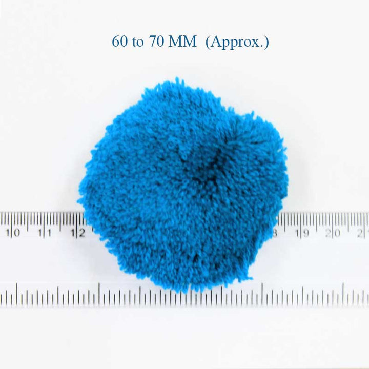 7cm blue color big pom poms for sale