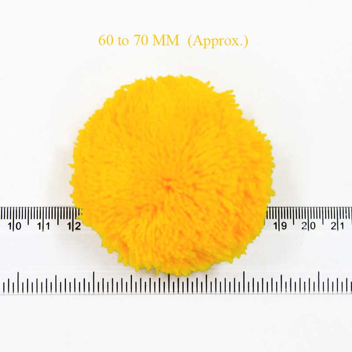 6cm Yellow pom poms for sale