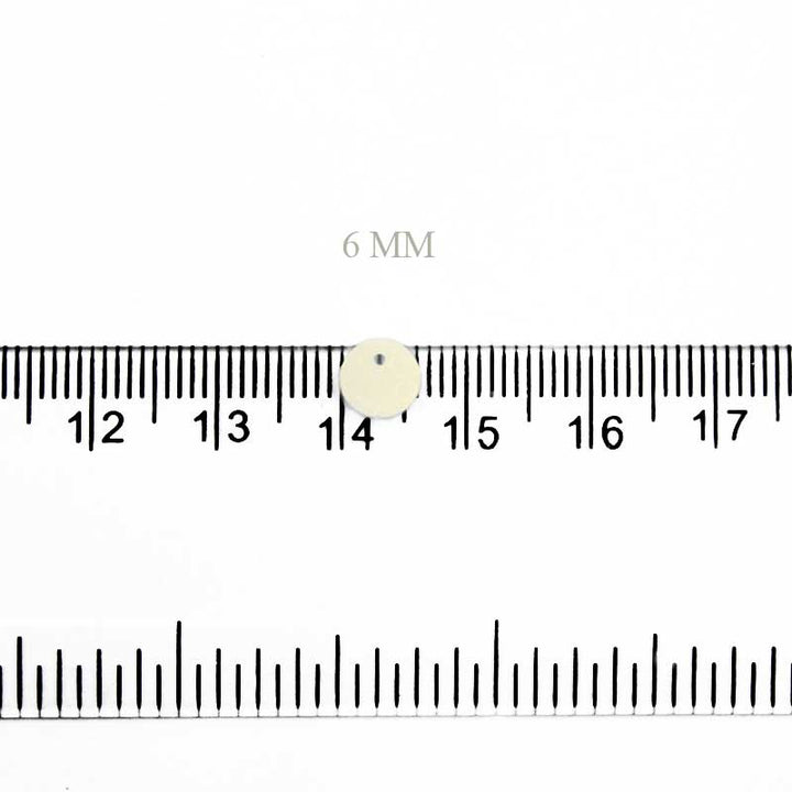 6mm Cream color top hole sequins