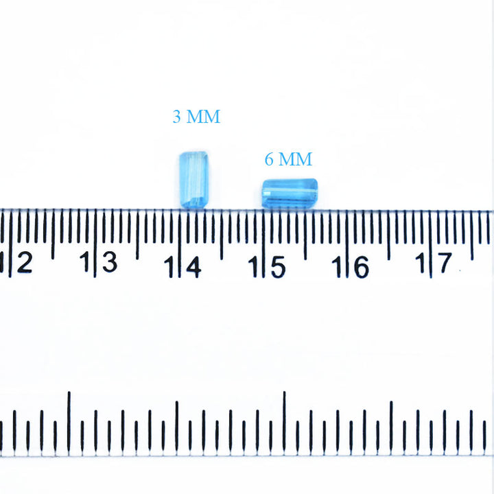 Sky Blue Rectangle Tube Crystal atlas beads