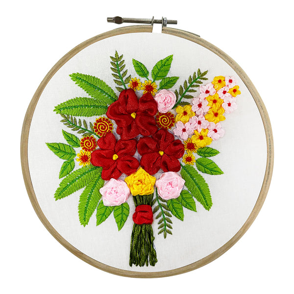 1:- Bouquet of Roses and Love embroidery kit 