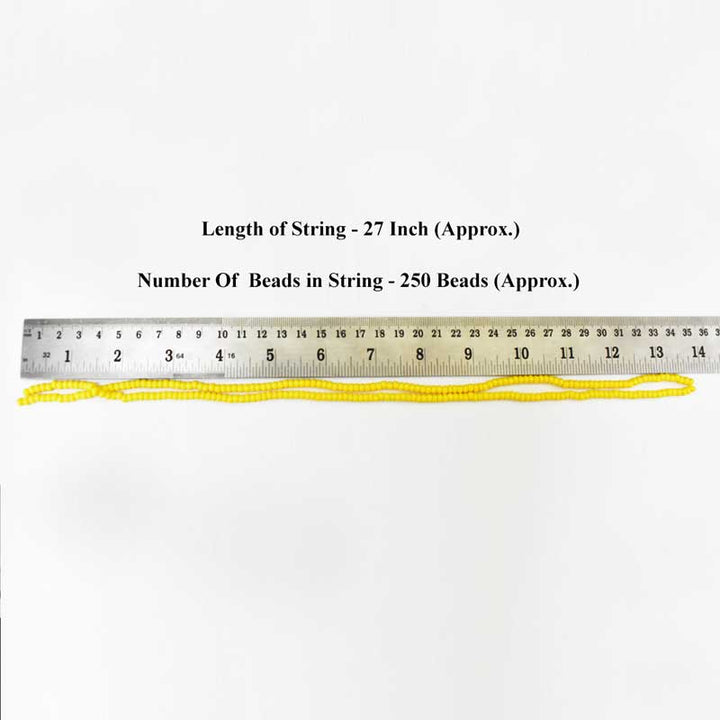 6/0 Lemon Yellow Color Color Bead Strings