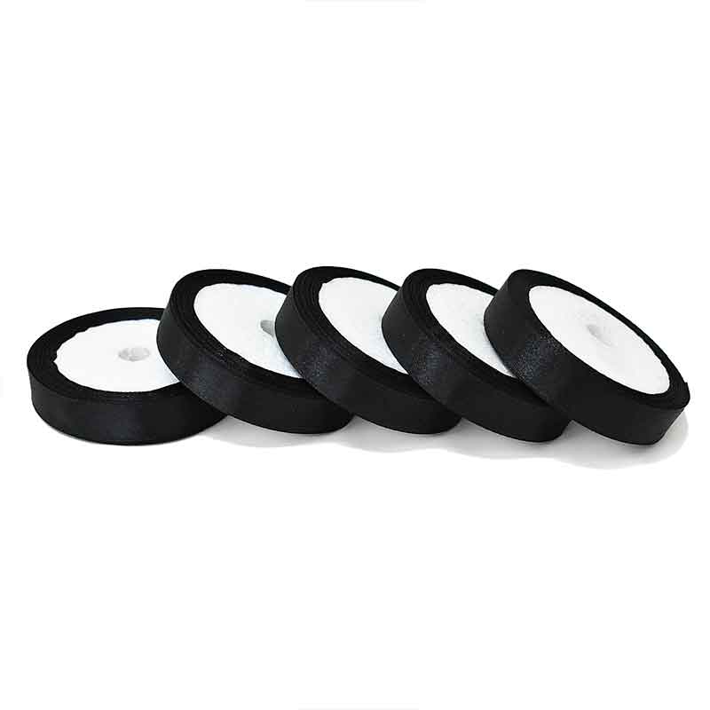 Buy Black color satin ribbon online at wholesale price ...