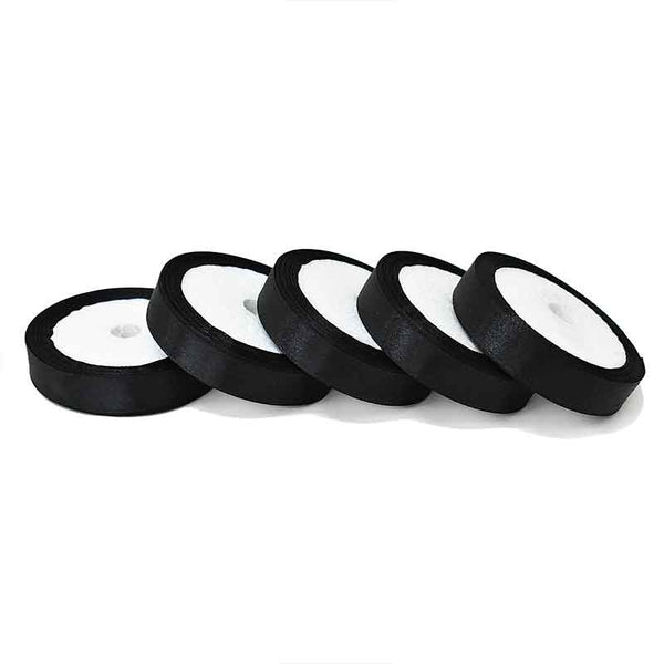 Black Color Satin Ribbon