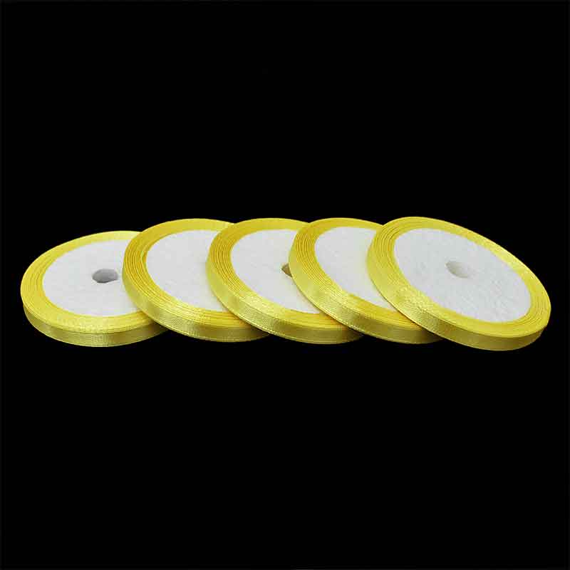 Bright Yellow Ribbons Buy Bright Yellow color satin ribbon online at wholesale price ...