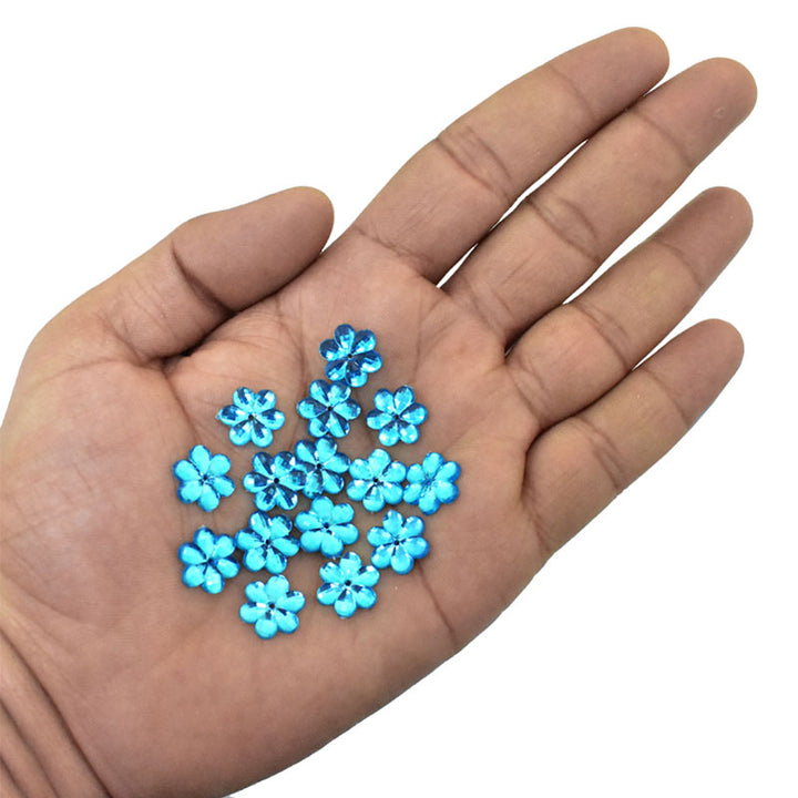 Sky Blue Color Flat Back Rhinestones 