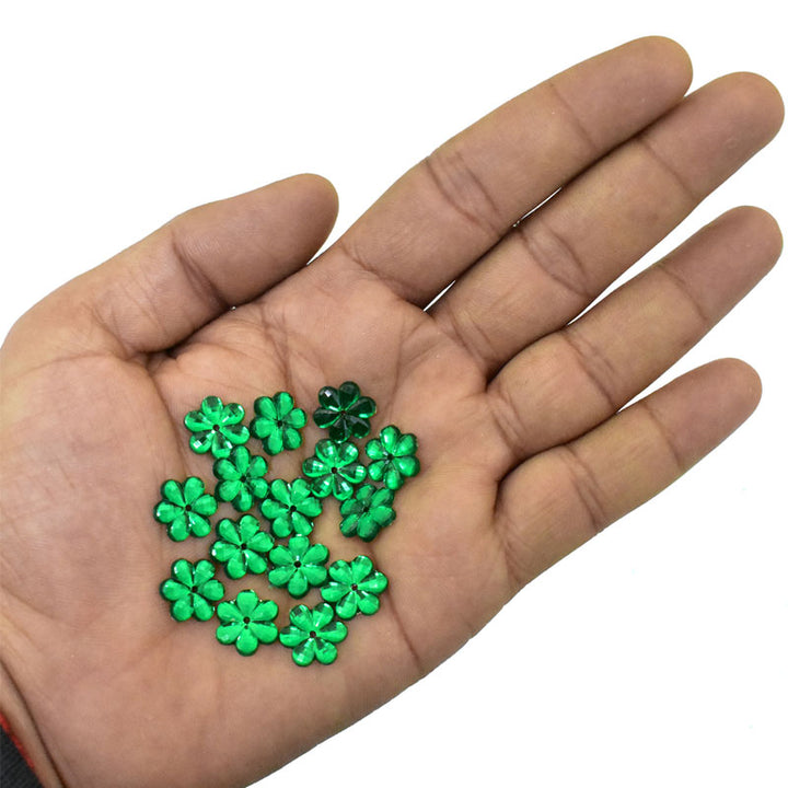 Green Flat Back Rhinestones 