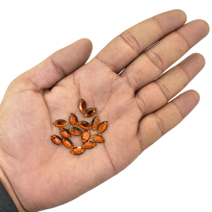 Rust And Rhinestone Buy Marquise Shape Flat Back Rhinestones online in Rust Color ...