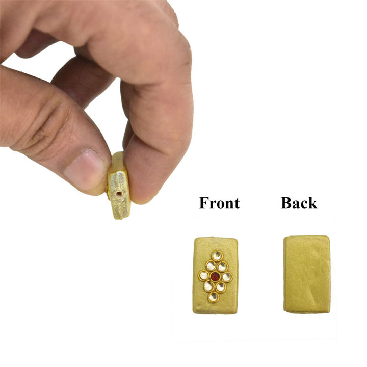 Rectangle Kundan Work Beads