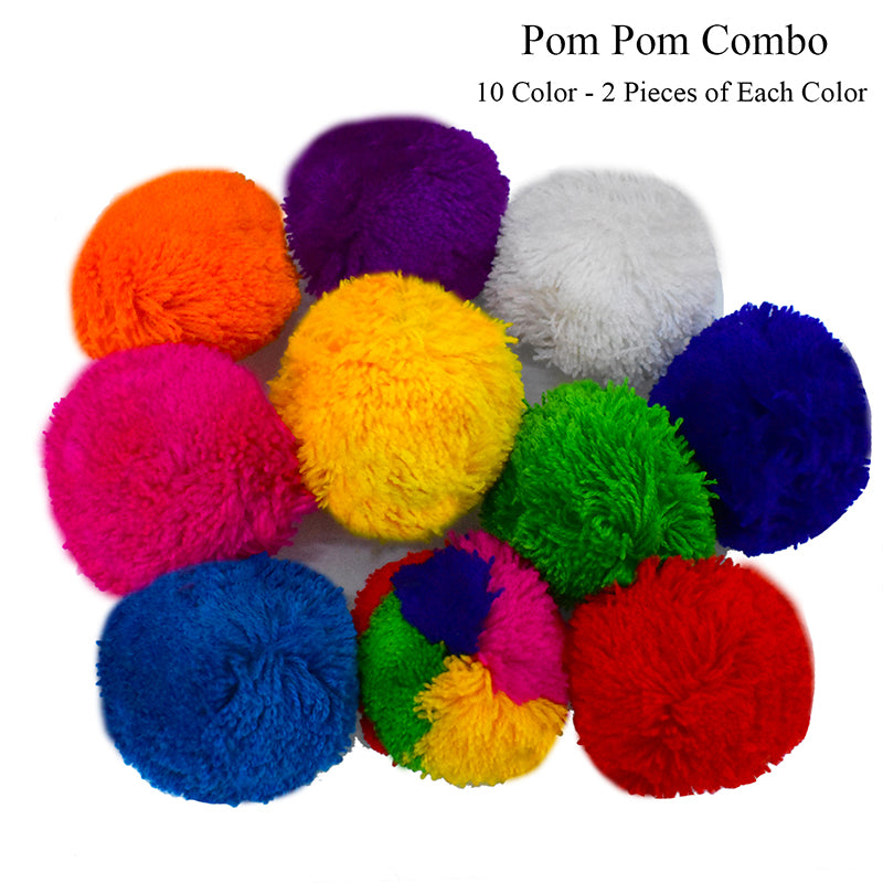 Buy mixed color big pom pom balls online at best prices