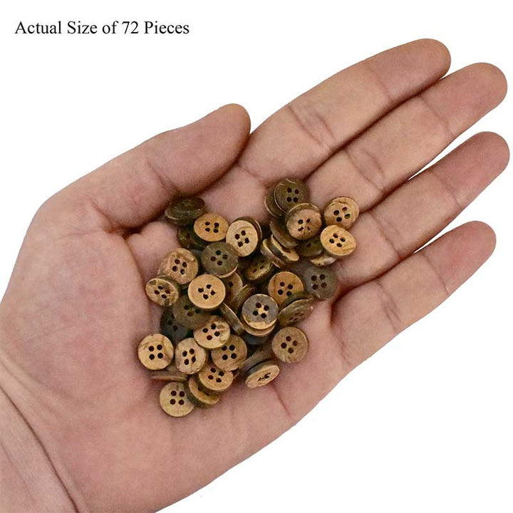  natural wood button