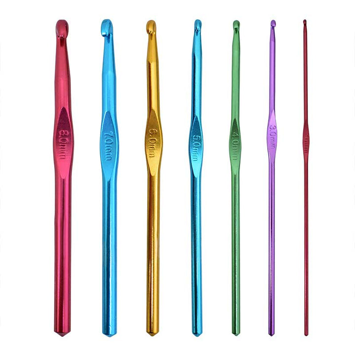 multicolor crochet needle