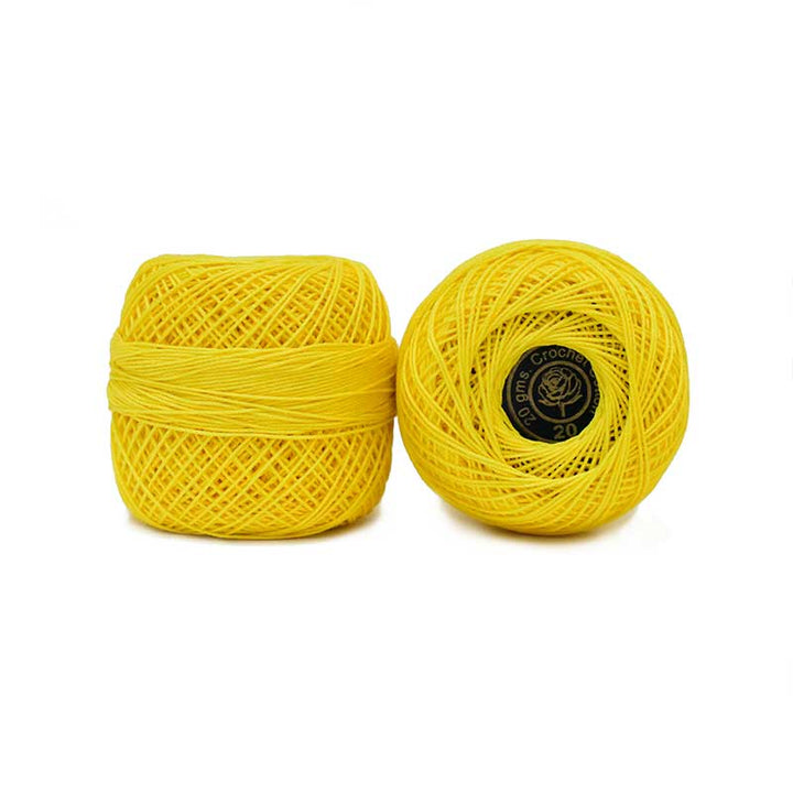 yellow  color crochet thread