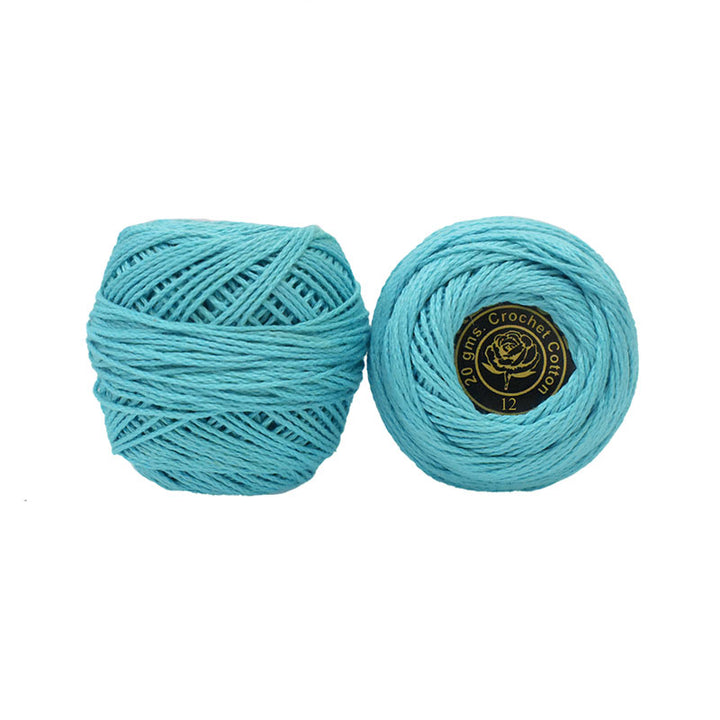 size 12 blue crochet cotton thread