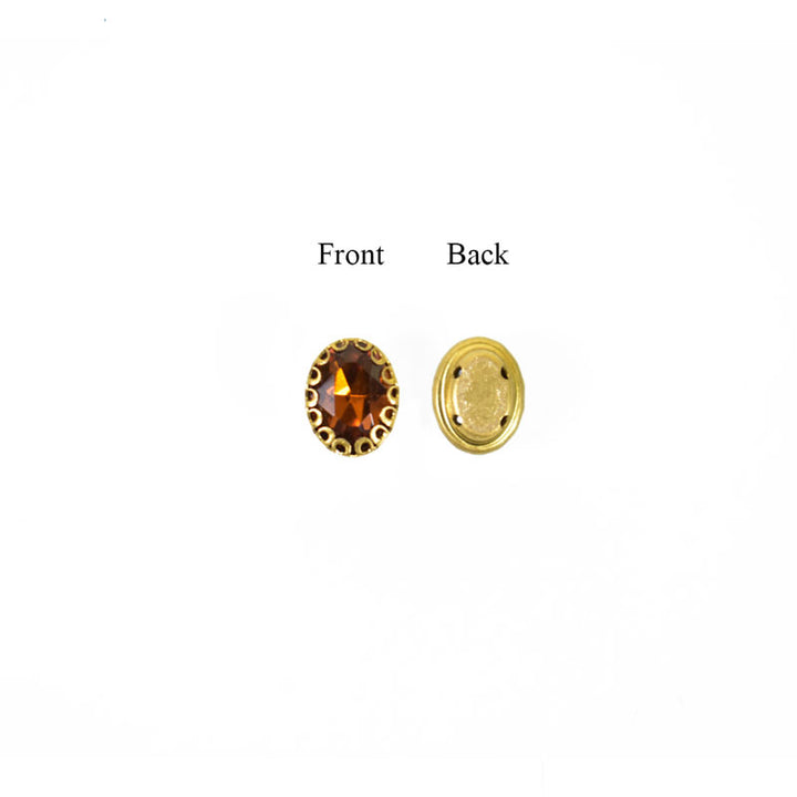 Oval Shape Glass Crystal Stones