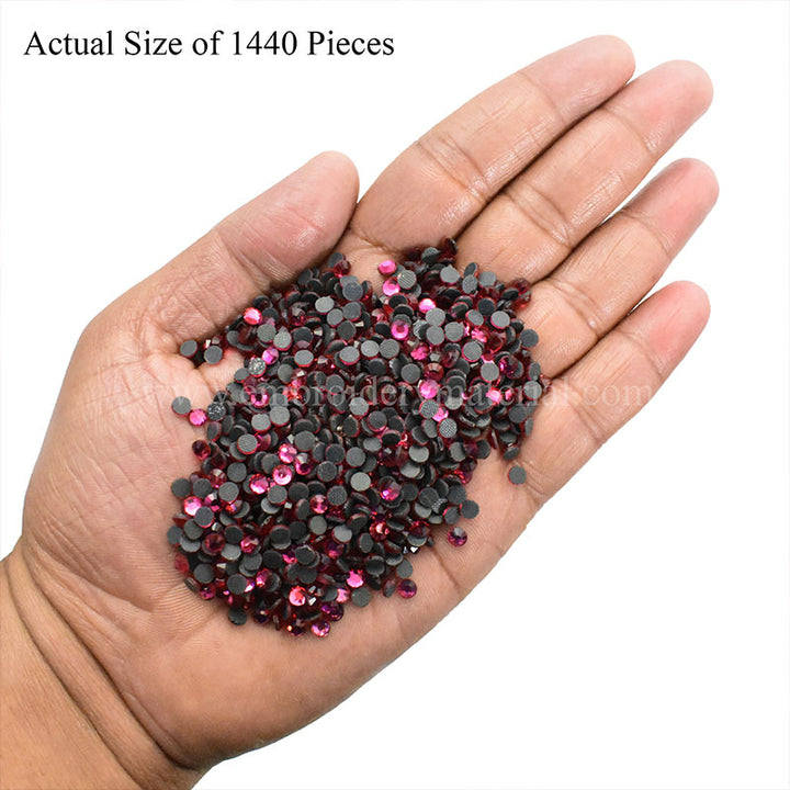 Indian Pink hotfix crystals 