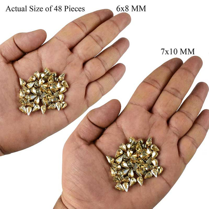 Golden shadow glass rhinestones   