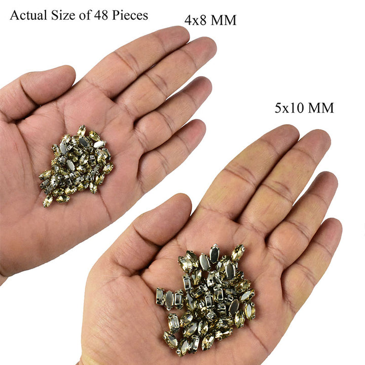 Gold crystals for dress making 