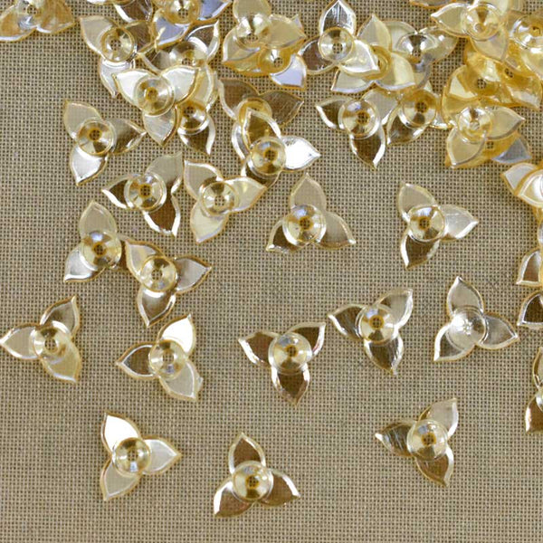 10MM Flower Shape Yellow Color Sequins