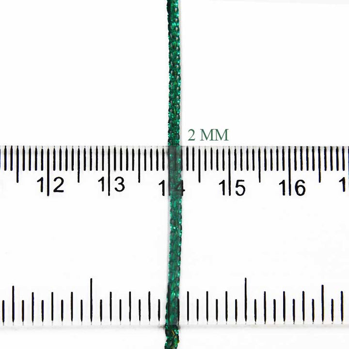 Dark Green Color Metallic Braided Cord)